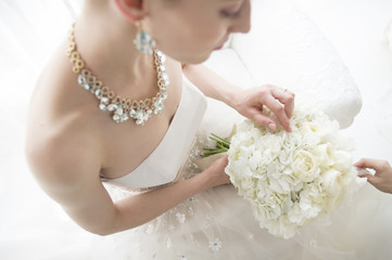Bride waiting for wedding