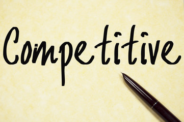 competitive word write on paper