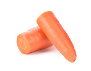 fresh carrots isolated on white background