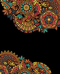 Colorful zentangle background