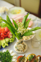 wedding decor at restaurant with all beauty and flowers