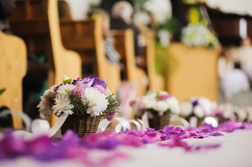 wedding decor at restaurant with all beauty and flowers