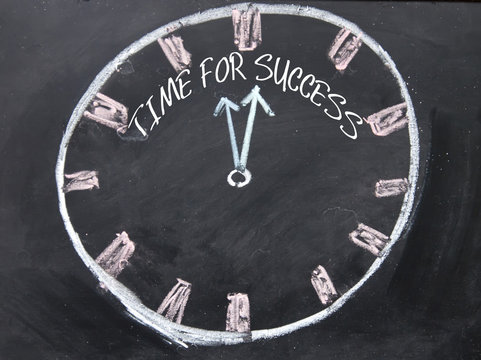 time for success clock sign