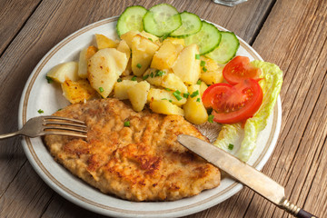 Fried pork chop.