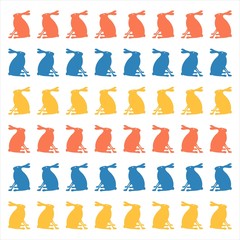 Frohes Osterfest Geschenkpapier bunt mit Hasen