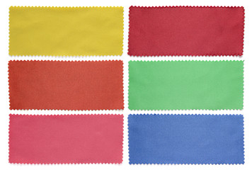 set of fabric swatch samples texture