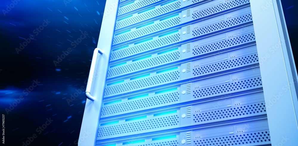 Poster Composite image of server tower
