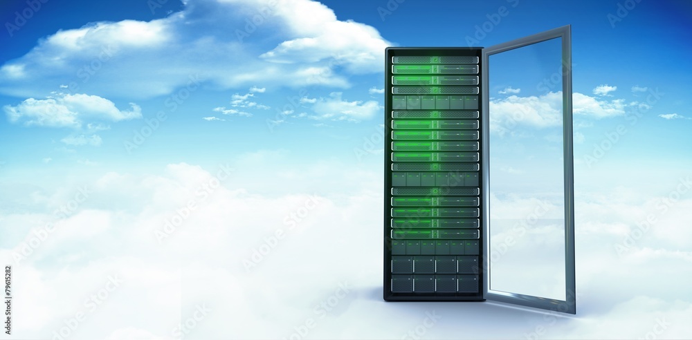 Aufkleber composite image of server tower