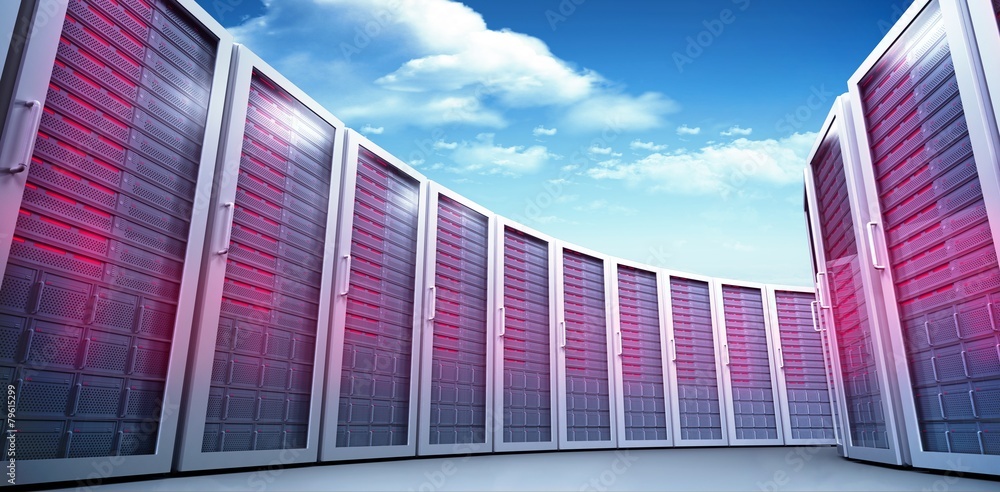 Aufkleber composite image of server towers