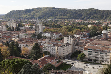 Fototapeta na wymiar Gorizia dall'alto