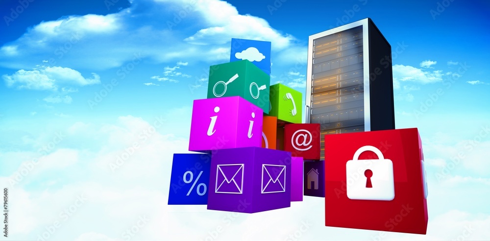 Poster composite image of app cubes