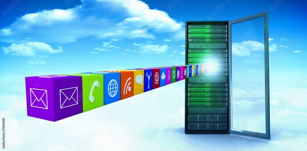 Poster Composite image of row of apps