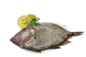 Fresh fish with lemon