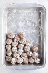 meatball on baking tray