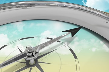 Composite image of compass