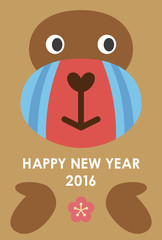 年賀状2016　マンドリル