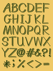 Capital letters of the alphabet