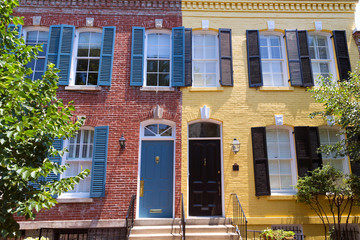 Georgetown historical district facades Washington