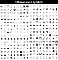 Fototapeta na wymiar Set of icons and symbols