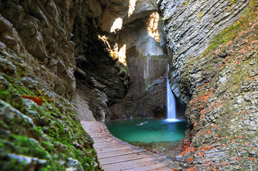 Kozjak waterfall, Kobarid, Slovenia - 79617868