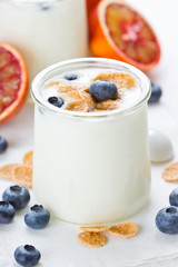Yogurt with blueberries
