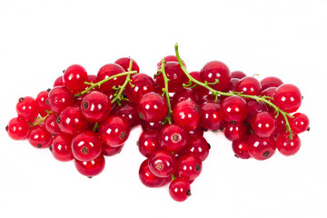 Redcurrant, isolated on white