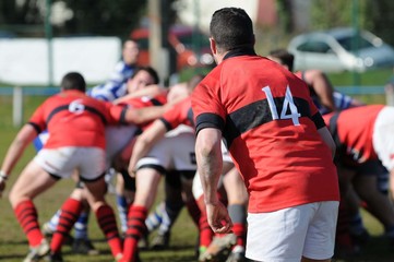 Obraz premium les hommes au rugby