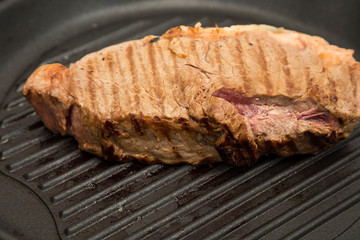 Steak Grilling in Pan