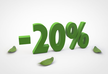 -20% sale text