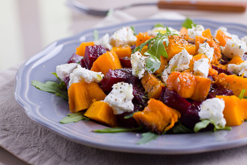 Pumpkin and beet salad