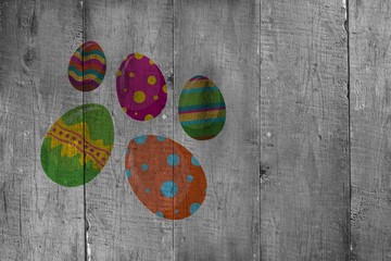 Composite image of easter eggs
