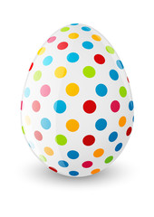 Easter egg with color pattern