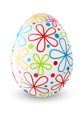 Easter egg with color pattern