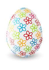 Easter egg with color pattern