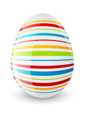 Easter egg with color pattern