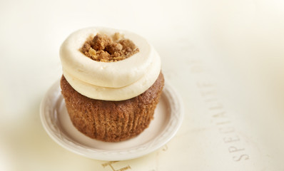 cupcake with crumble on top