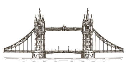 England vector logo design template. London or bridge icon.