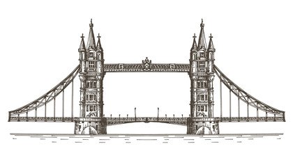 England vector logo design template. London or bridge icon.