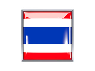 Square icon with flag of thailand