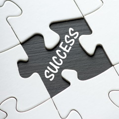 Success Jigsaw Puzzle with a missing piece