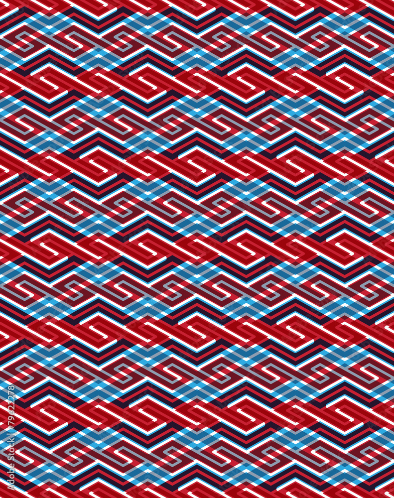 Poster geometric seamless pattern with transparent impose figures, endl