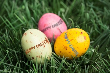Composite image of happy easter