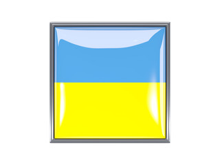 Square icon with flag of ukraine