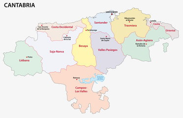 cantabria administrative map