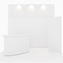 Blank trade show booth