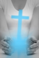 Composite image of hands presenting