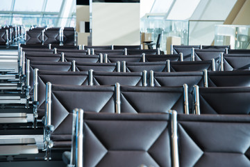 Obraz premium Chairs in the airport lounge area