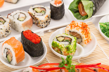 Japanese seafood sushi set