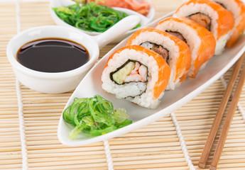 Japanese seafood sushi set