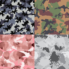 camouflage seamless patterns